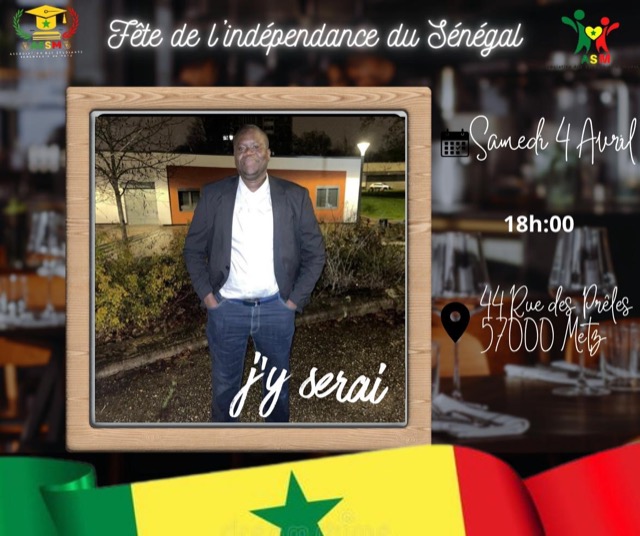 Affiche de la fête de l’indépendance du Sénégal organisée avec l’AESM