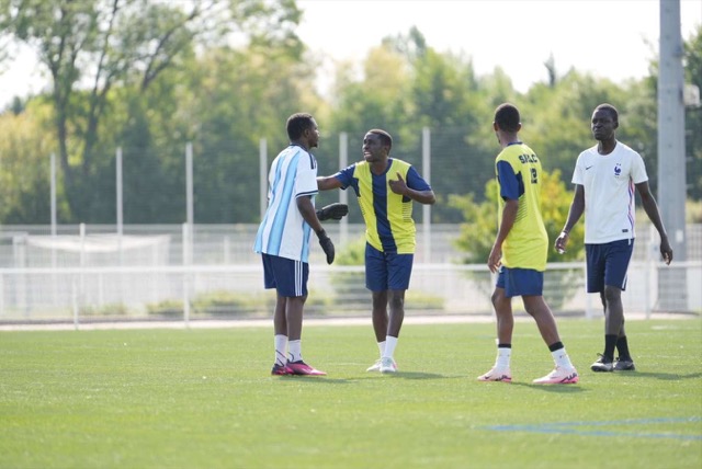Action de jeu pendant le match de l’AESM contre Mulhouse