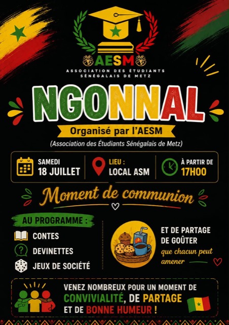 Affiche du Ngonnal organisé par l’AESM