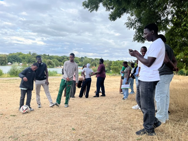 Groupe de l’AESM pendant le pique-nique au plan d’eau